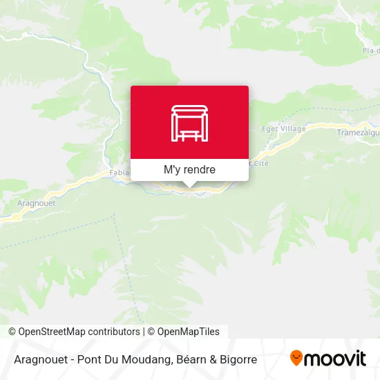 Aragnouet - Pont Du Moudang plan