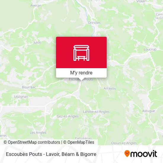 Escoubès Pouts - Lavoir plan