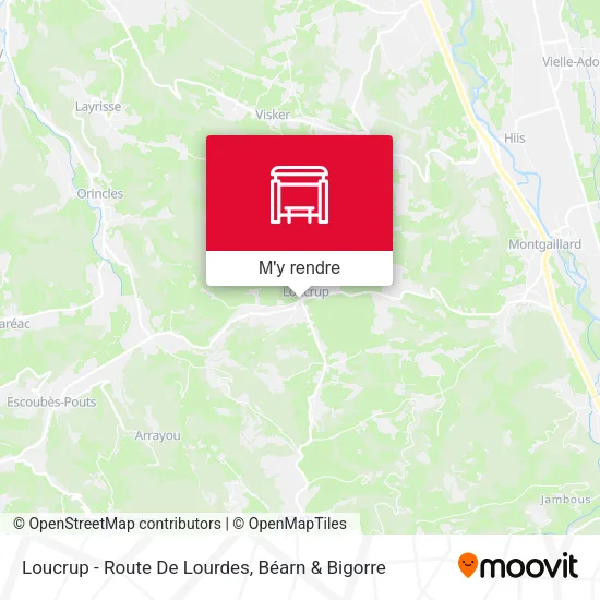 Loucrup - Route De Lourdes plan