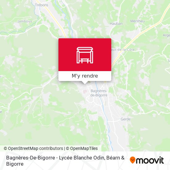 Bagnères-De-Bigorre - Lycée Blanche Odin plan