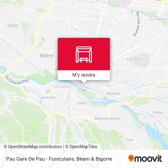 Pau Gare De Pau - Funiculaire plan