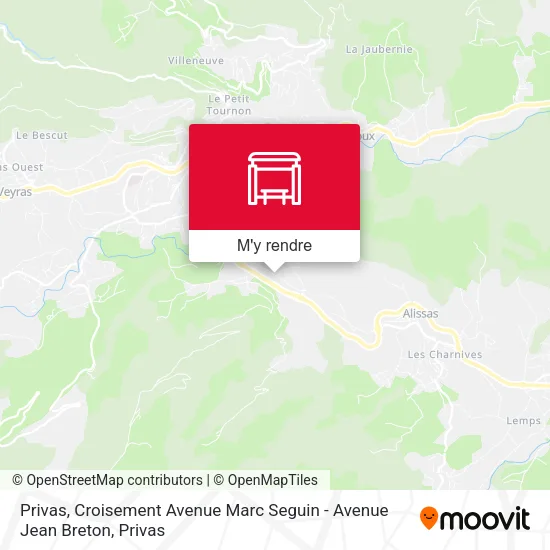 Privas, Croisement Avenue Marc Seguin - Avenue Jean Breton plan