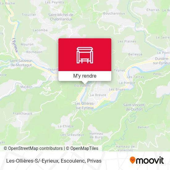 Les-Ollières-S / -Eyrieux, Escoulenc plan