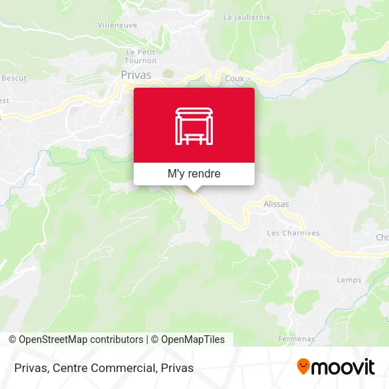 Privas, Centre Commercial plan
