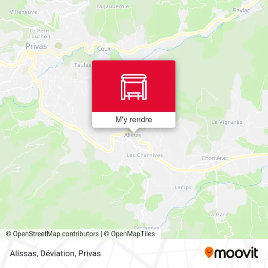 Alissas, Déviation plan