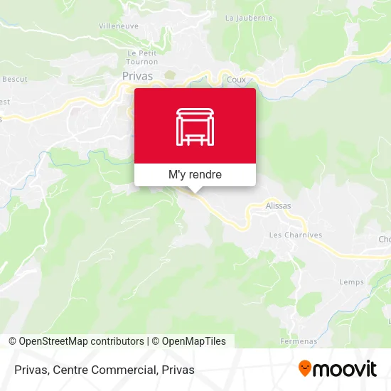 Privas, Centre Commercial plan