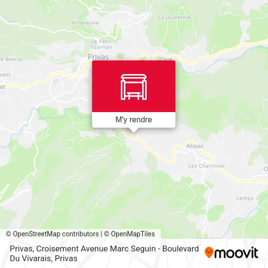 Privas, Croisement Avenue Marc Seguin - Boulevard Du Vivarais plan