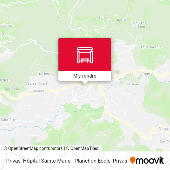 Privas, Hôpital Sainte-Marie - Planchon Ecole plan