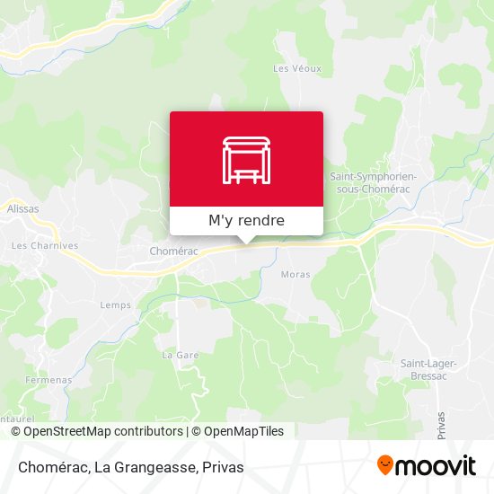 Chomérac, La Grangeasse plan