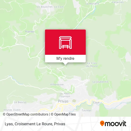 Lyas, Croisement Le Roure plan