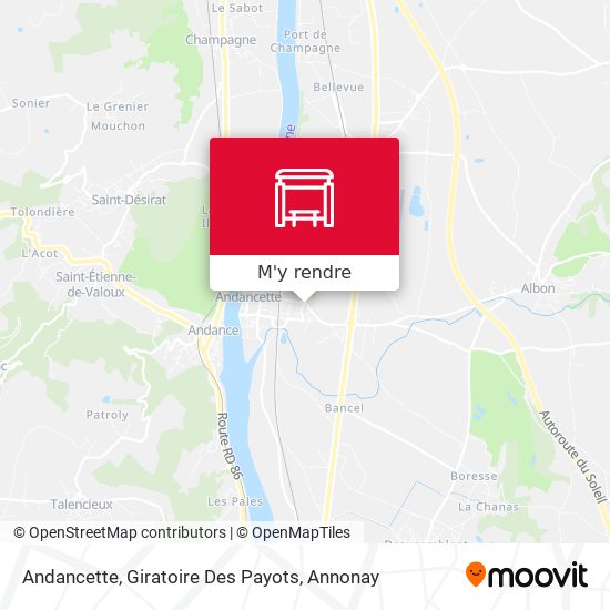Andancette, Giratoire Des Payots plan
