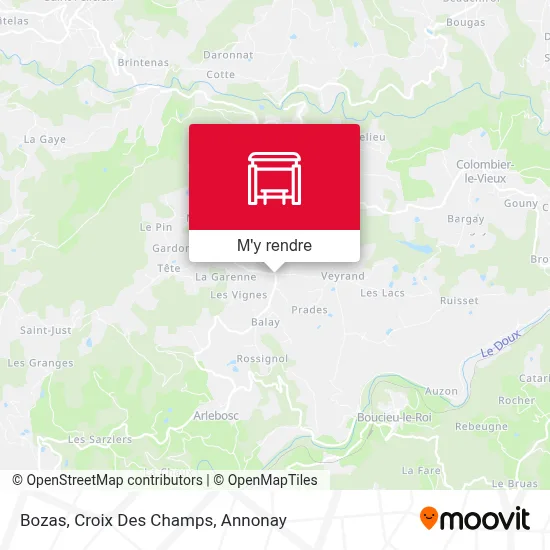 Bozas, Croix Des Champs plan