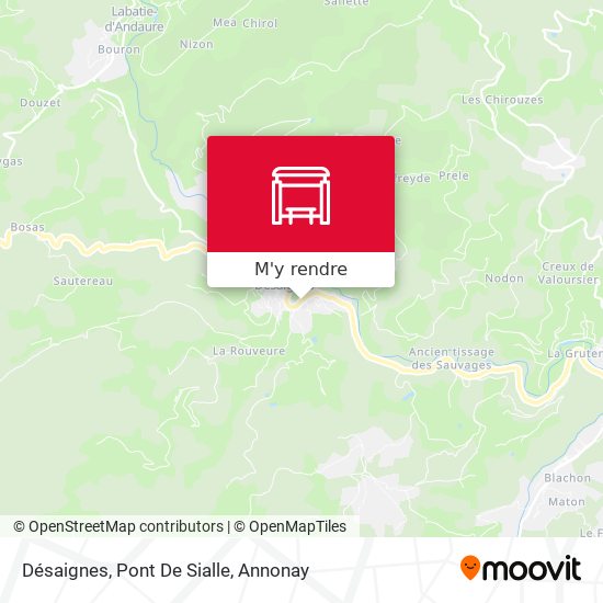 Désaignes, Pont De Sialle plan