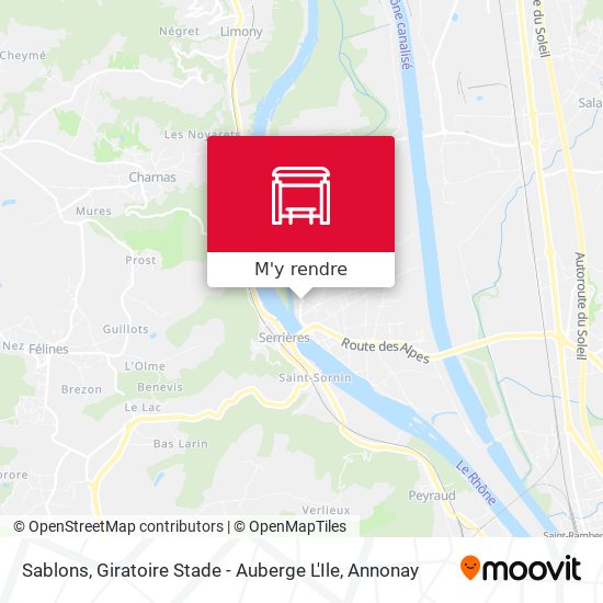 Sablons, Giratoire Stade - Auberge L'Ile plan