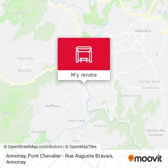 Annonay, Pont Chevalier - Rue Auguste Bravais plan