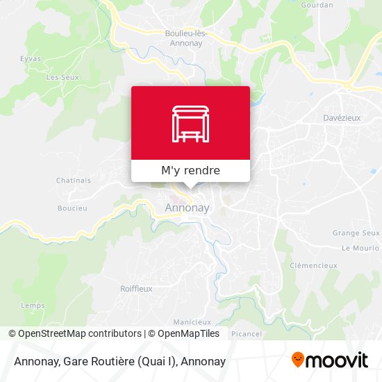 Annonay, Gare Routière (Quai I) plan