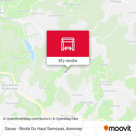 Savas - Route Du Haut Samoyas plan