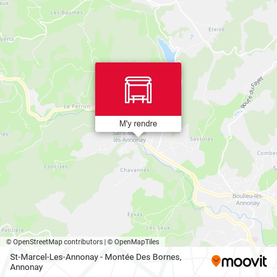 St-Marcel-Les-Annonay - Montée Des Bornes plan