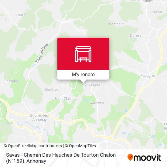 Savas - Chemin Des Hauches De Tourton Chalon (N°159) plan