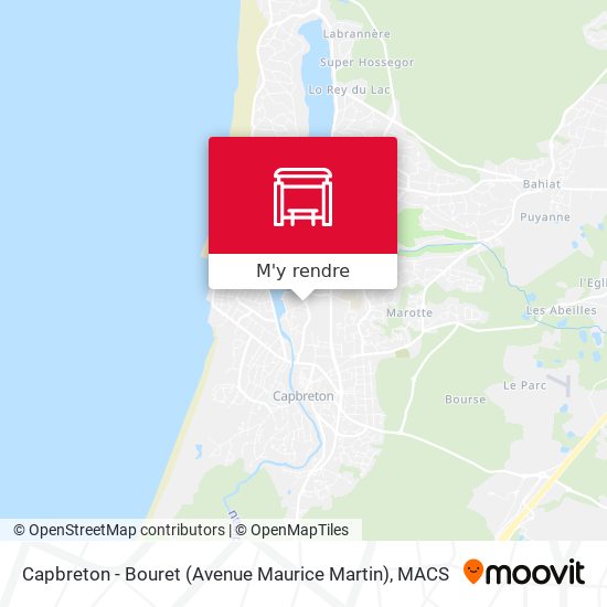 Capbreton - Bouret (Avenue Maurice Martin) plan