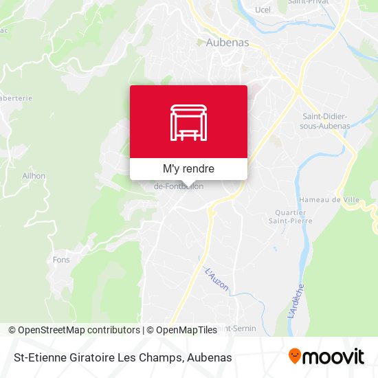 St-Etienne Giratoire Les Champs plan