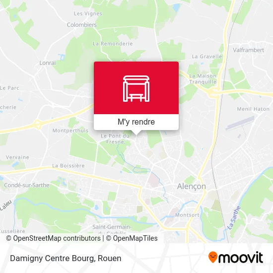 Damigny Centre Bourg plan