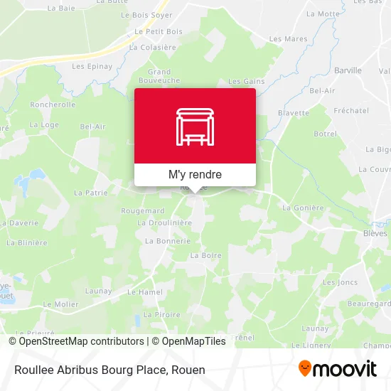Roullee Abribus Bourg Place plan