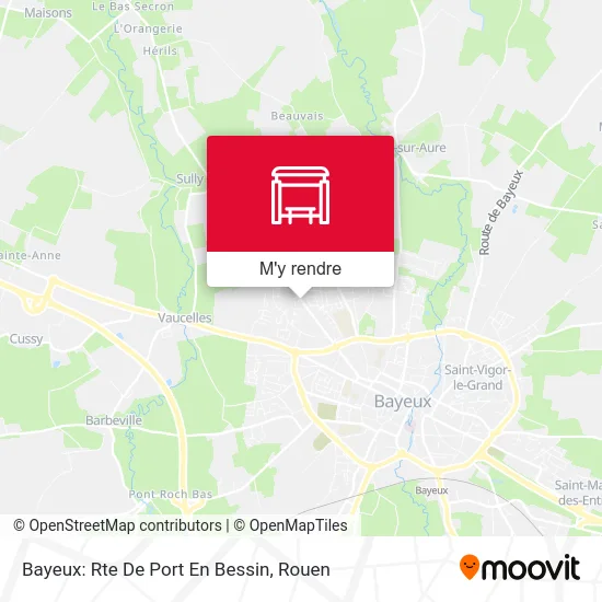 Bayeux: Rte De Port En Bessin plan