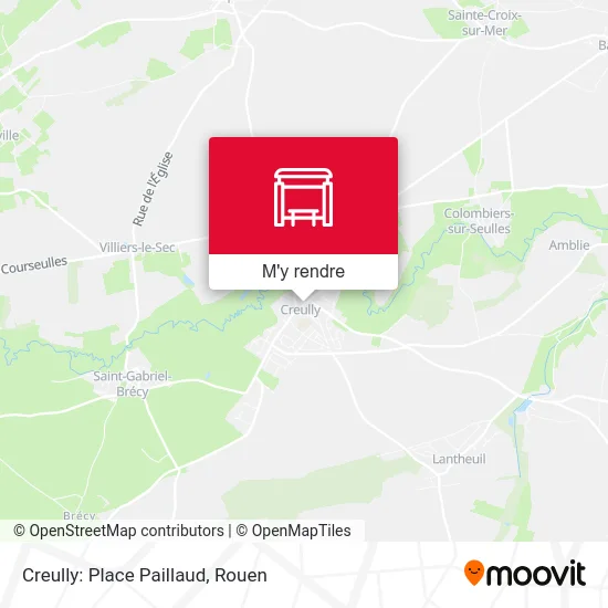 Creully: Place Paillaud plan