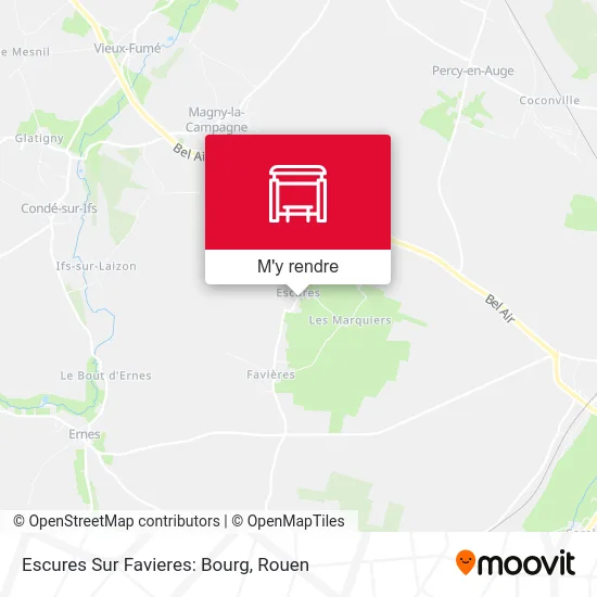 Escures Sur Favieres: Bourg plan