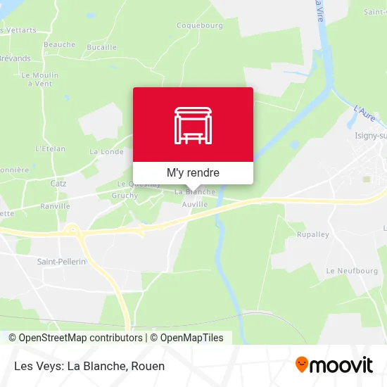 Les Veys: La Blanche plan