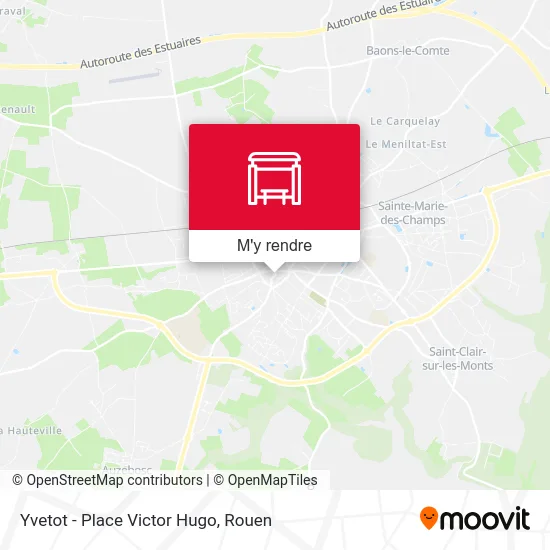 Yvetot - Place Victor Hugo plan