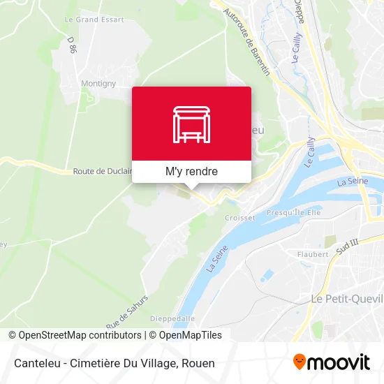 Canteleu - Cimetière Du Village plan