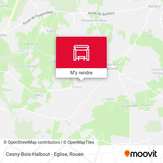 Cesny-Bois-Halbout - Eglise plan