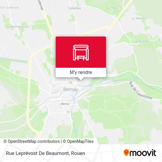 Rue Leprévost De Beaumont plan