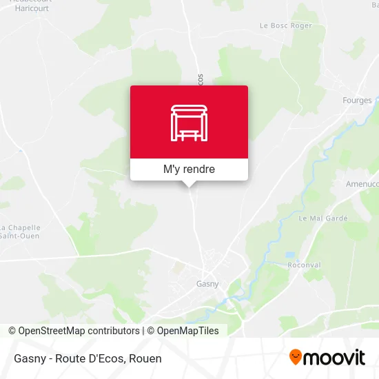 Gasny - Route D'Ecos plan