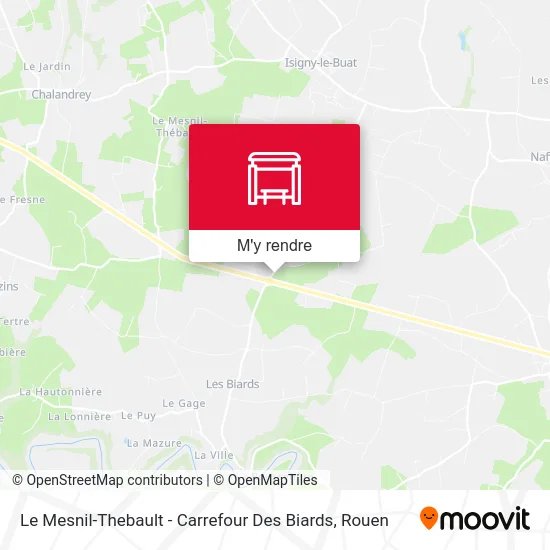 Le Mesnil-Thebault - Carrefour Des Biards plan