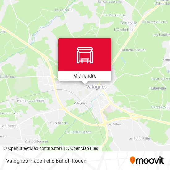 Valognes Place Félix Buhot plan