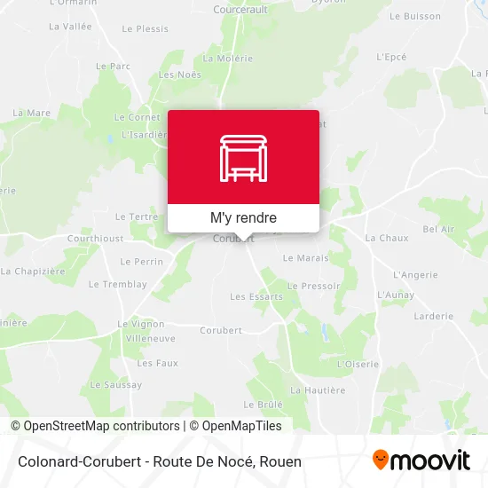 Colonard-Corubert - Route De Nocé plan