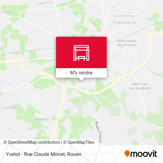 Yvetot - Rue Claude Monet plan