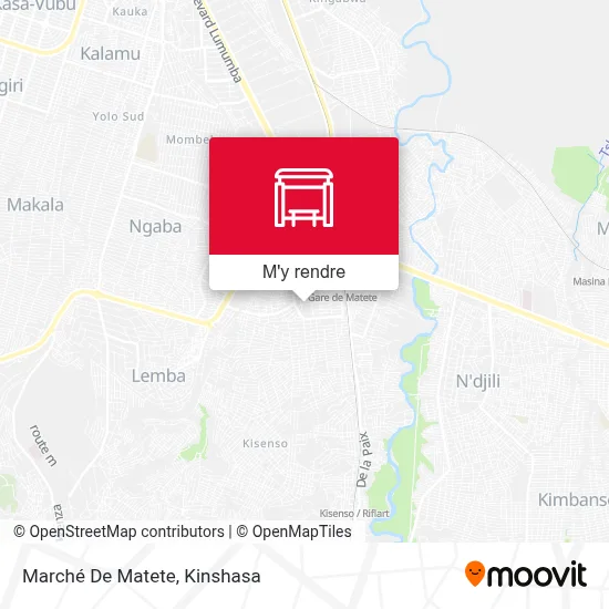 Marché De Matete plan