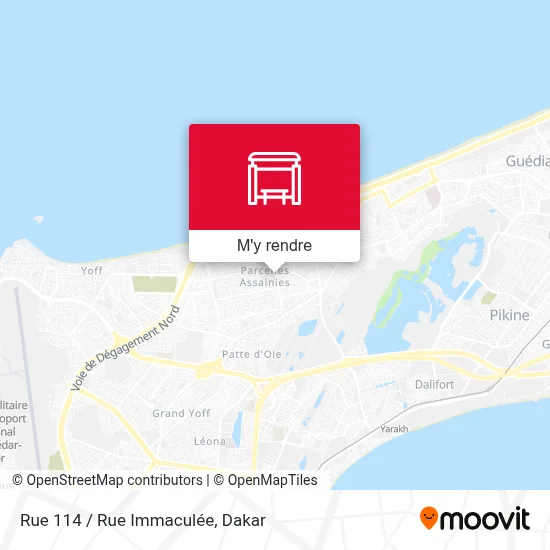 Rue 114 / Rue Immaculée plan