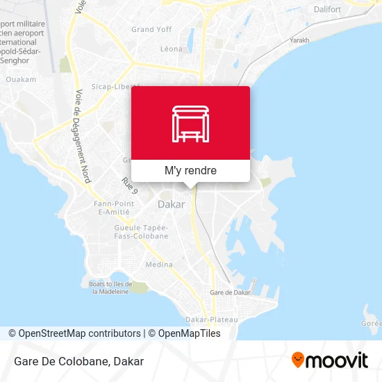 Gare De Colobane plan