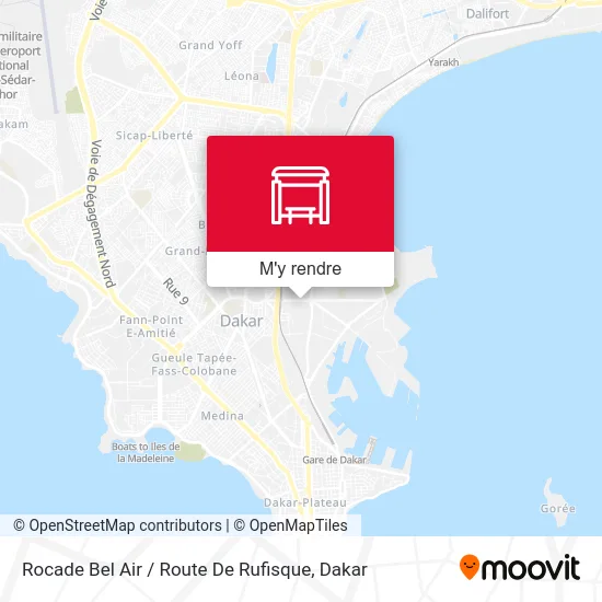 Rocade Bel Air / Route De Rufisque plan