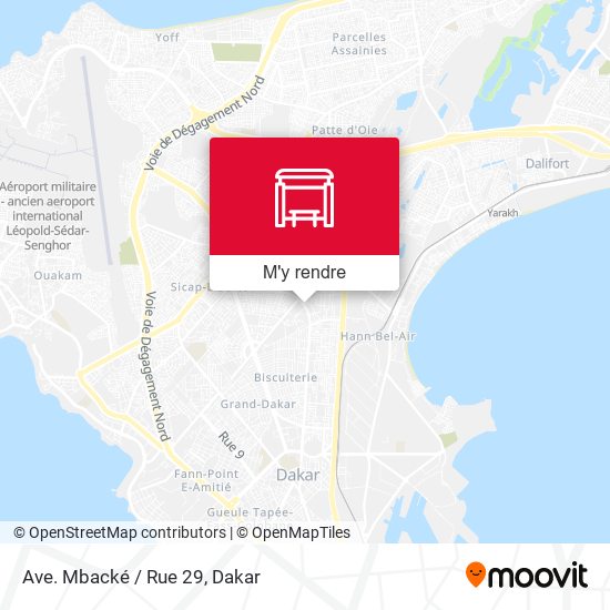 Ave. Mbacké / Rue 29 plan