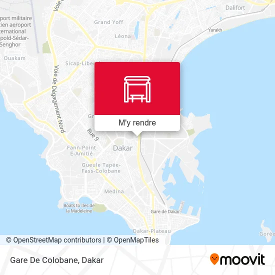 Gare De Colobane plan