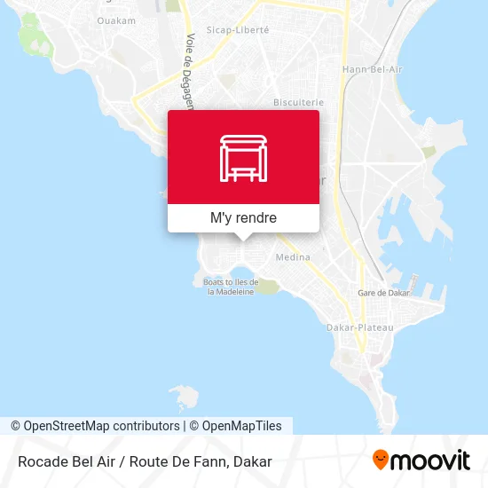 Rocade Bel Air / Route De Fann plan