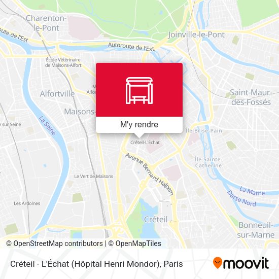 Créteil - L'Échat (Hôpital Henri Mondor) plan