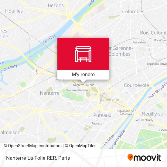 Nanterre-La-Folie RER arrêt - Itinéraires, horaires et tarifs