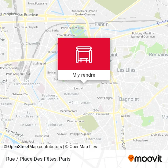 Rue / Place Des Fêtes plan